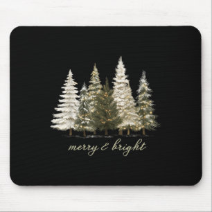 Mousepad Feliz De Natal Feliz E Árvore De Natal Brilhante G
