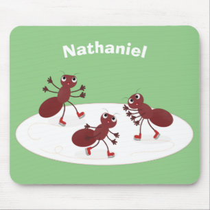 Mousepad Feliz desenho das formigas vermelhas