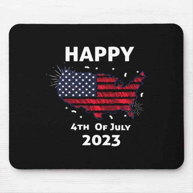 Mousepad Feliz Dia 4 de Julho da Independência  (Frente)