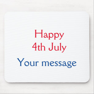 Mousepad Feliz dia 4 de julho da independência adicione o n