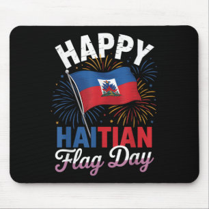 Mousepad Feliz Dia da Bandeira do Haiti Legal Mapa da Bande