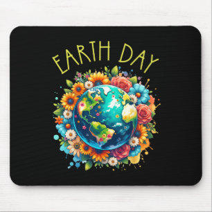 Mousepad Feliz Dia da Terra Camisa Terra Cura com Terra Flo