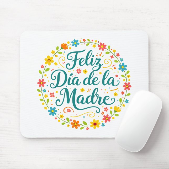 Mousepad Feliz Dia Das Mães Calligraphy |  (Com mouse)