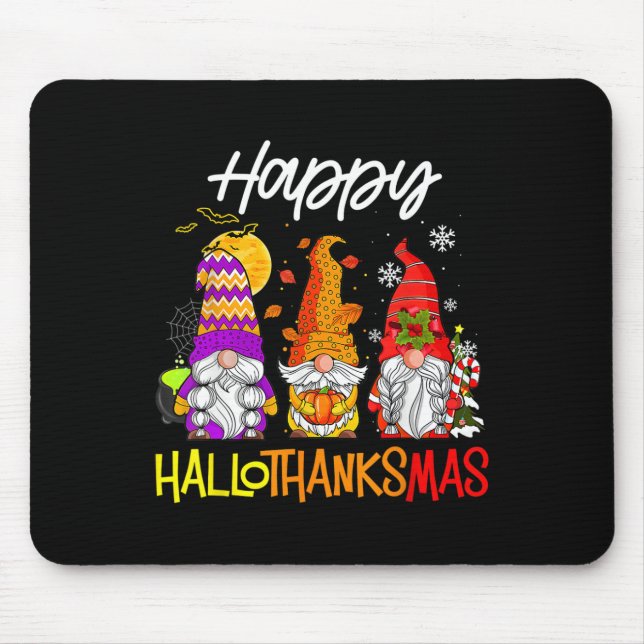 Mousepad Feliz Dia de Ação de Graças dos Gnomos de Hallotha (Frente)