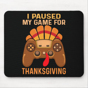 Mousepad Feliz Dia de Ação de Graças Jogo Queda Turquia Jov