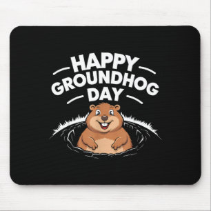Mousepad Feliz Dia do Groundhog 2025 Mulheres Homens Crianç