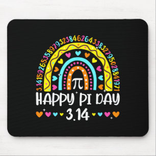 Mousepad Feliz Dia do Pi 3.14 Número Arco-íris Professor de