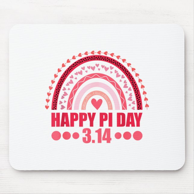 Mousepad Feliz Dia do Pi Arco-íris 3,14 Número Pi Professor (Frente)