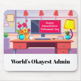 Mousepad Feliz Dia dos Profissionais Administrativos Mesa