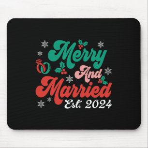 Mousepad Feliz E Matriz De Casal De Natal Do Xmas Casado