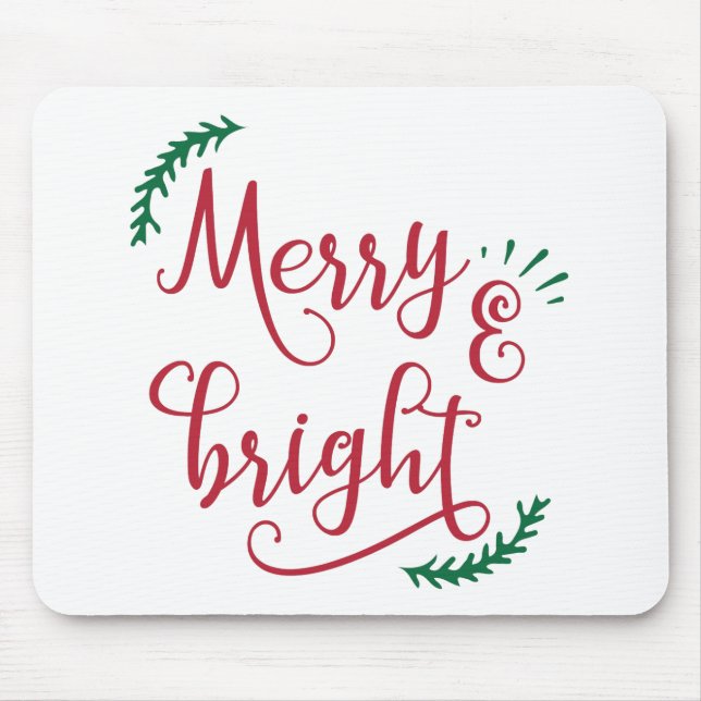 Mousepad feliz e Natal brilhante (Frente)