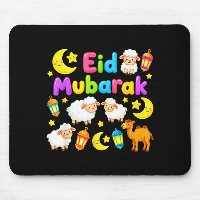 Mousepad Feliz eid mubarak para crianças muçulmanas eid al  (Frente)