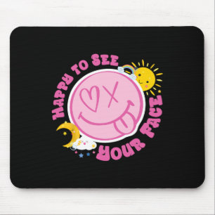 Mousepad Feliz em ver seu rosto engraçado rosto fofo de vol