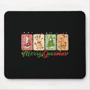 Mousepad Feliz Engraçada Goosemas Bobo de Pato de Natal Me 