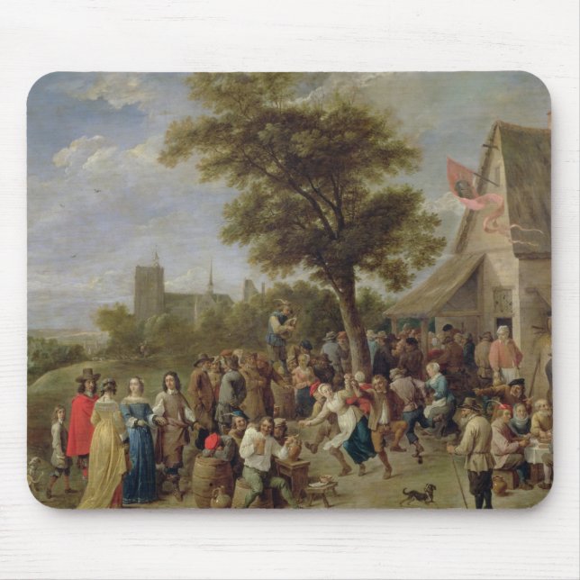 Mousepad Feliz-Fazer dos camponeses, c.1650 (óleo em (Frente)