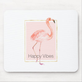 Mousepad Feliz Flamingo Rosa