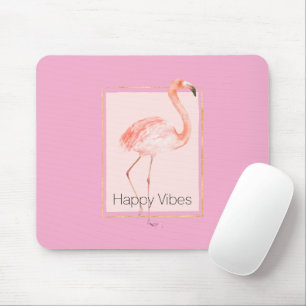 Mousepad Feliz Flamingo Rosa Chic