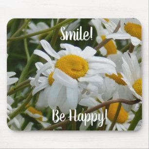 Mousepad Feliz Flor - Feliz Rosto Sorrindo Margarida