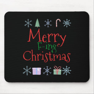 Mousepad Feliz Foring (f-ing) Natal Engraçado Sarcástico Qu