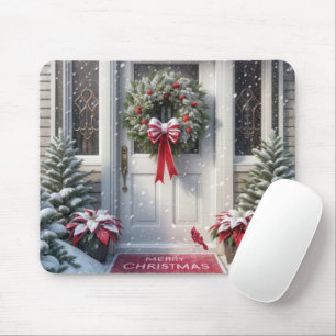 Mousepad Feliz Fúria De Natal Na Porta Da Casa