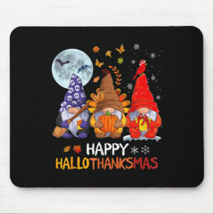 Mousepad Feliz Hallothanksmas Dia das Bruxas Gnomos Dia de