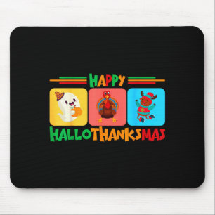Mousepad Feliz Hallothanksmas Natal E Dia De Ação De Graças