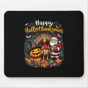 Mousepad Feliz Hallothanksmas Para o Feriado de Halloween T