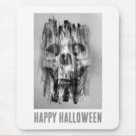 Mousepad Feliz Halloween. Caveira aflita