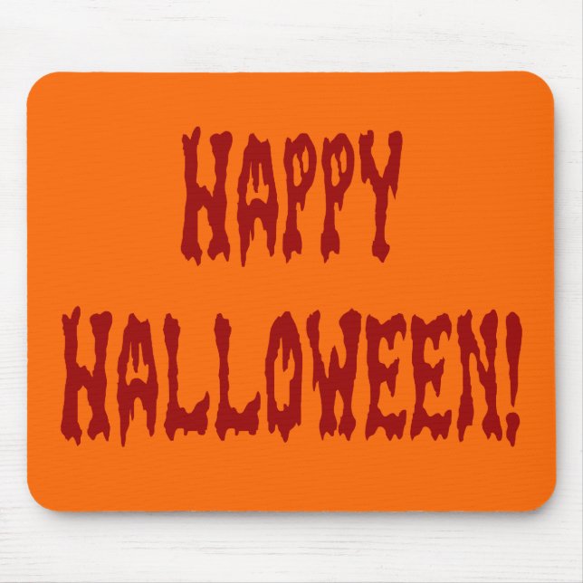 Mousepad Feliz Halloween Gore Text (Frente)