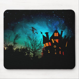 Mousepad Feliz Halloween Spooky, Bruxa Voadora