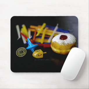 Mousepad Feliz Hanukkah, Estrela de David, Menorah Colf