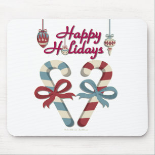 Mousepad Feliz Holidays Candy Cane Heart