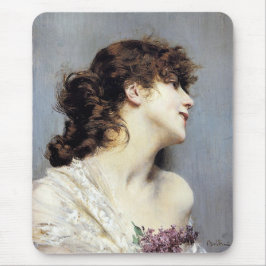 Mousepad Feliz jovem mulher (por Giovanni Boldini)