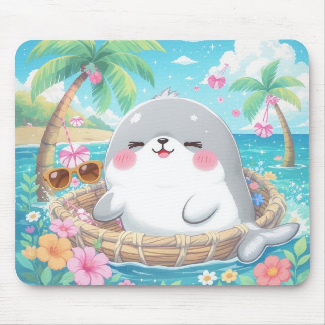 MOUSEPAD FELIZ KAWAII HAVAÍ  (Frente)