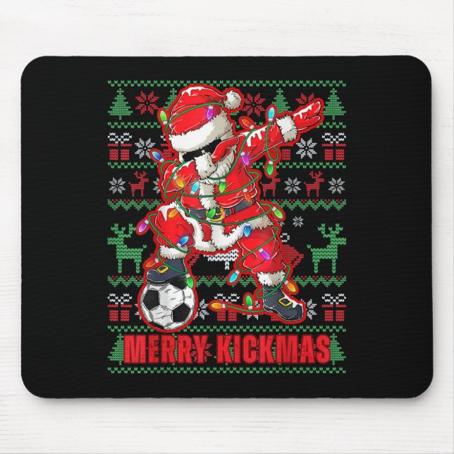 Mousepad Feliz Kickmas Natal Futebol Ball Ugly Youth Swe (Frente)