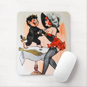 Mousepad Feliz Krampus com Natais vintages de Temptress