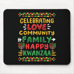 Mousepad Feliz Kwanzaa Celebrando Homens Da Família Da Comu