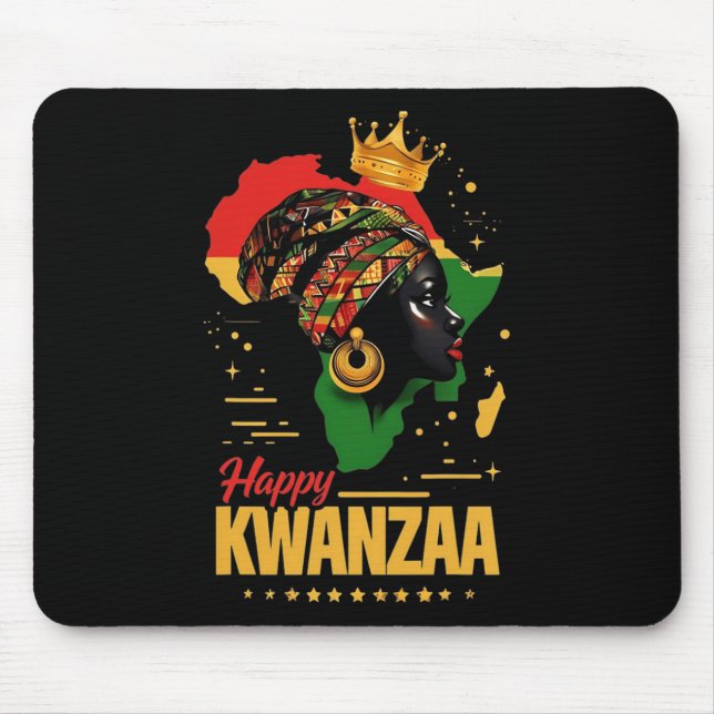 Mousepad Feliz Kwanzaa Sete Princípios Das Mulheres Kwanzaa (Frente)