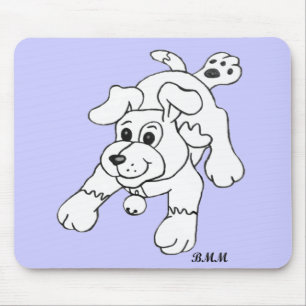 Mousepad Feliz Lápis de Carvão Desenho Lineart