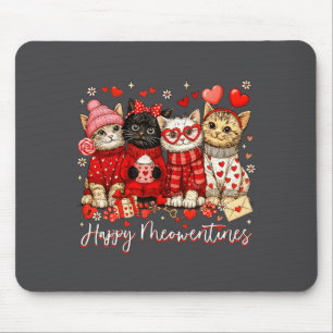 Mousepad Feliz Meowentines Cute Dia dos Namorados Amantes d