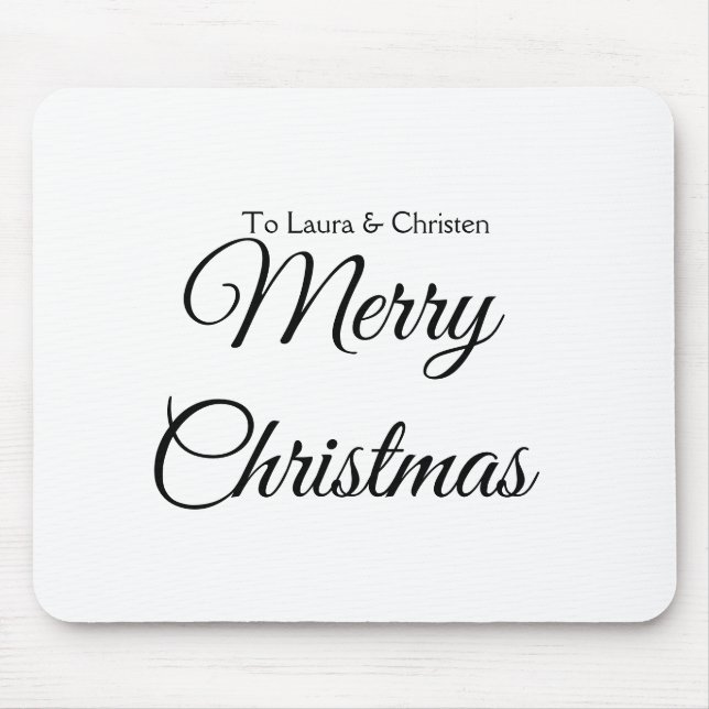 Mousepad Feliz Natal adicionar nome texto presente personal (Frente)