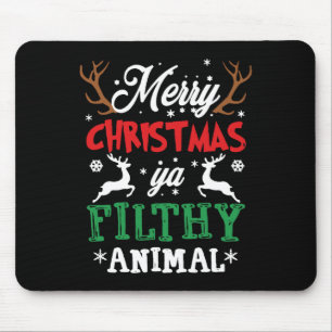 Mousepad Feliz Natal Animal Sujo Ya Xmas Pajama