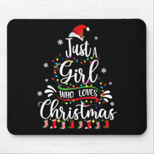 Mousepad Feliz Natal Apenas Uma Menina Que Ama O Natal Tr