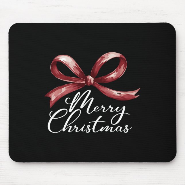 Mousepad Feliz Natal, Arco Vermelho, Feliz E Brilho (Frente)
