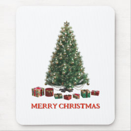 Mousepad Feliz Natal. Árvore (design 1) com presentes