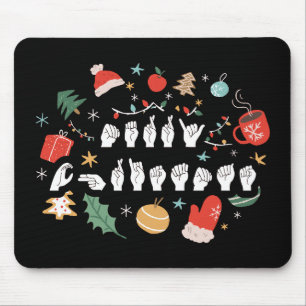 Mousepad Feliz Natal - ASL American Sign Language III