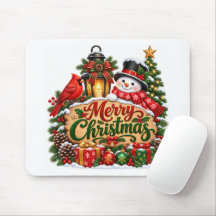 Feliz Natal Cardinal Snowman Lantern Feriado