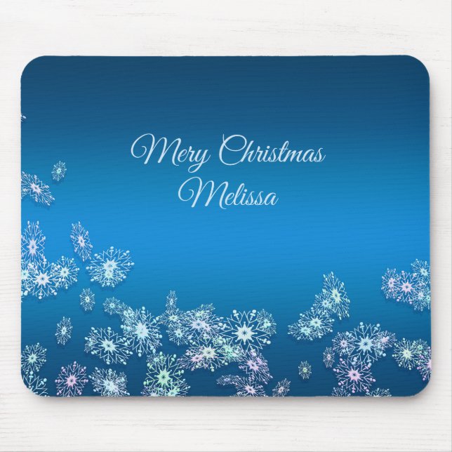 Mousepad Feliz Natal. Cartão. Nome (Frente)