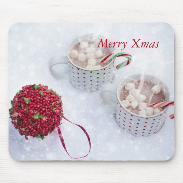 Mousepad Feliz Natal - Chocolate na neve (Frente)