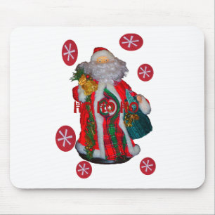 Mousepad Feliz Natal Colorful Santa Claus Art Impressão